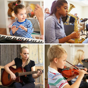 Music lessons for different instruments